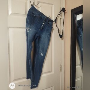 Time and Tru Blue Distressed Skinny Jeans